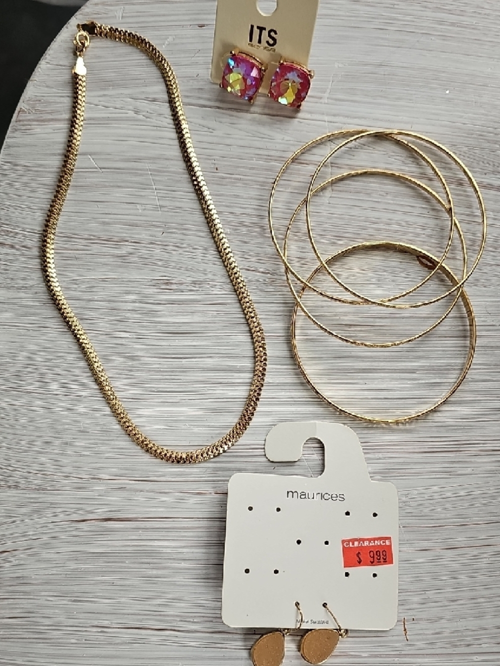 NWT/NWOT Pink And Gold Tone Assorted Jewelry